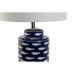 Bureaulamp Home ESPRIT Blauw Wit Keramisch 50 W 220 V 28 x 28 x 49 cm (2 Stuks)