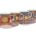 Lot de tasses avec soucoupes Home ESPRIT Jaune Rouge Porcelaine 220 ml 15,6 x 15,6 x 1,7 cm (4 Unités)