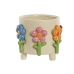 Grondlegger Home ESPRIT Multicolour Crème Dolomite Blommor 20 x 20 x 18 cm