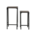 Set of 2 tables Home ESPRIT Black Natural 38 x 38 x 75 cm