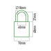 Key padlock EDM 85212 Brass