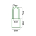 Key padlock EDM 85230 Brass 50 x 80 mm