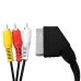 Kabel 3 x RCA naar Euroconnector EDM 51223 Scartkabel RCA