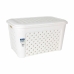 Laundry Basket Tontarelli Arianna With lid White 58 x 39 x 32 cm (6 Units)