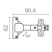 Balama EDM 85657 BC13 Oțel Dulap de colt 90º Piston