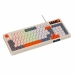 Keyboard PcCom White Spanish Qwerty