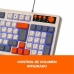 Keyboard PcCom White Spanish Qwerty