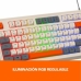 Keyboard PcCom White Spanish Qwerty