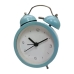 Analogue Alarm Clock Romimex Blue Metal 9 x 12 x 5 cm