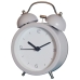 Analogue Alarm Clock Romimex Grey Metal 9 x 12 x 5 cm