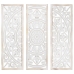 Decorative altarpiece Alexandra House Living White Wood 90 x 90 x 2 cm 3 Units