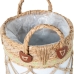 Kosár Szett Alexandra House Living Fehér Zöld vesszőfonás Rattan Természetes rost 37 x 30 cm 43 x 33 cm 31 x 24 cm 33 x 43 x 33 