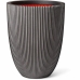 Vase Capi Europe GROOVE NL Antracit Plastik 34 x 34 x 46 cm