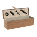 Set de Accesorii pentru Vin Home ESPRIT Natural Plută 36 x 11 x 12 cm