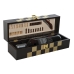 Set di Accessori per il Vino Home ESPRIT Marrone scuro Legno MDF 36 x 11 x 12 cm