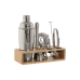 Cocktail Set Home ESPRIT Silver Natural Bamboo Stainless steel 26 x 10,5 x 25 cm