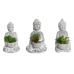 Decorative Plant Home ESPRIT Polyethylene Cement Buddha Oriental 10,5 x 8 x 16 cm (3 Units)