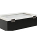 Caja para Infusiones Home ESPRIT Blanco Negro Metal Cristal Madera MDF 23 x 15 x 6,5 cm (2 Unidades)