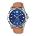 Ceas Bărbați Casio DIVER MULTIFUCTION STEEL, TAN BROWN LEATHER - BLUE Bej (Ø 45 mm)