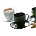 Set of Mugs with Saucers Luminarc Carine N&b White Black Glass 220 ml 12 Pieces