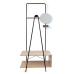 Coat rack with mirror Vinthera Moa Black Beige Metal MDF Wood 76 x 180 x 40 cm