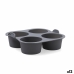 Bakplaat voor Muffins Quid Naturalia Grijs 17 x 17 x 5 cm Siliconen (12 Stuks)