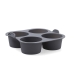 Bakplaat voor Muffins Quid Naturalia Grijs 17 x 17 x 5 cm Siliconen (12 Stuks)