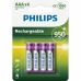 Akkumulátor Philips 1,2 V AAA (4 egység)