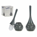 Toilet Brush Black Grey Ceramic Plastic 14 x 38,5 x 14 cm