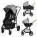 Cărucior de plimbat bebe Haze 3 in 1 i-Size Gri