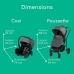 Cărucior de plimbat bebe Haze 3 in 1 i-Size Gri