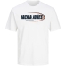 Férfi rövid ujjú póló Jack & Jones JCORAY BRANDING TEE 12267380 Fehér