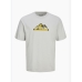 Мъжка тениска с къс ръкав Jack & Jones JCOMOUNTAIN LOGO TEE SS CREW NECK 12262220 Сив