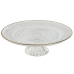 Assiette plate Home ESPRIT Transparent Doré Verre 29 x 29 x 9,2 cm