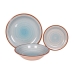 Dinnerware Set Home ESPRIT Blue Green Multicolour Pink Amber Stoneware 26,5 x 26,5 x 3 cm 27,5 x 27,5 x 3 cm 18 Pieces