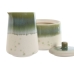 Milk jug and sugar bowl Home ESPRIT White Green Porcelain 250 ml 9 X 9 X 8,4 cm 2 Pieces