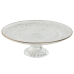 Assiette plate Home ESPRIT Transparent Doré Verre 23 x 23 x 8 cm