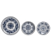 Assiettes Home ESPRIT Bleu Blanc Porcelaine Arabe 27 x 27 x 2 cm 18 Pièces