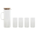 Set de pahare Home ESPRIT Transparent Bambus Sticlă borosilicată 210 ml