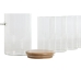 Set de pahare Home ESPRIT Transparent Bambus Sticlă borosilicată 210 ml