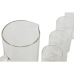 Set de Vasos Home ESPRIT Transparente Bambú Vidrio de Borosilicato 210 ml