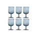 Set de pahare Home ESPRIT Albastru Geam 300 ml 8 x 8 x 14 cm (6 Unități)