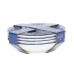 Service de vaisselle Home ESPRIT Bleu Blanc Porcelaine 20 x 20 x 4 cm