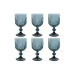 Set de Verres Home ESPRIT Bleu Verre 8 x 8 x 14,5 cm (6 Unités)