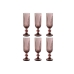 Glasset Home ESPRIT Rosa Glas 6 x 6 x 18,4 cm (6 antal)