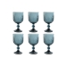 Set of cups Home ESPRIT Blue Crystal 8,8 x 8,8 x 16,3 cm (6 Units)