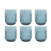 Conjunto de Copos Home ESPRIT Azul Cristal (6 Unidades)