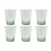 Glazenset Home ESPRIT Groen Kristal 280 ml (6 Stuks)