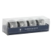 Servethouder Home ESPRIT Wit Marmer 4,8 x 4,8 x 3,3 cm 4 Onderdelen