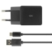 Carregador de Parede + Cabo USB A para USB C KSIX USB Preto